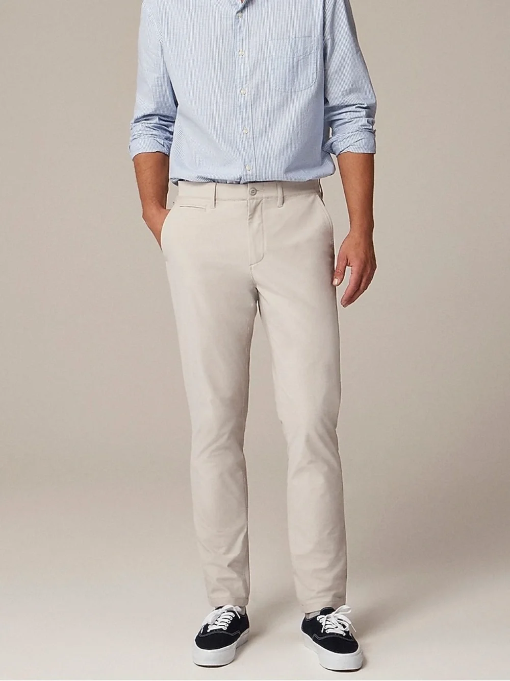 J crew classic stretch straight chino pants light grey CR317